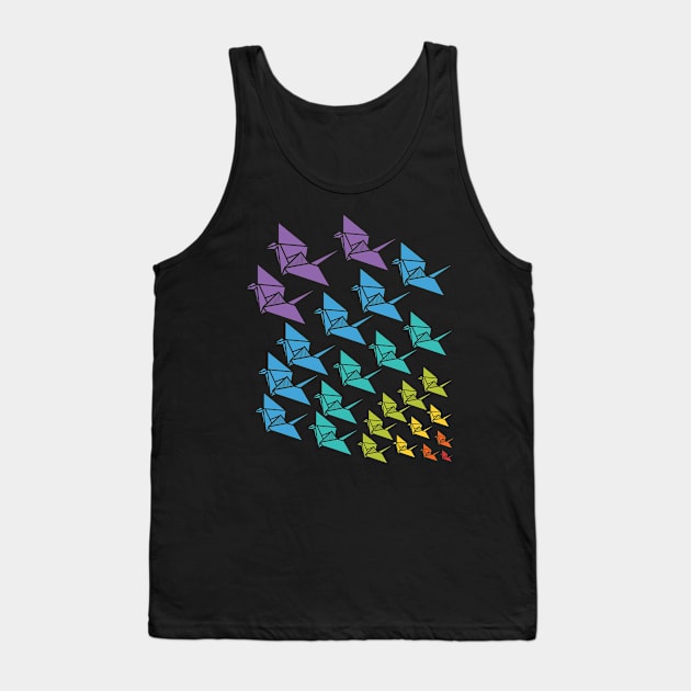 Origami Crane Japanese Art Gift Tank Top by Jackys Design Room